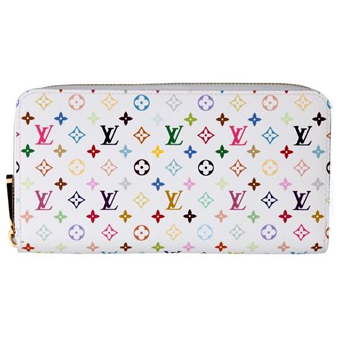 LV ヴィトン 財布 コピー モノグラムマルチカラー M60241 ジッピー ウォレット 長財布 ホワイト＆リッチ